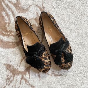 Louboutin By The Sofa Donna Leopard Loafers